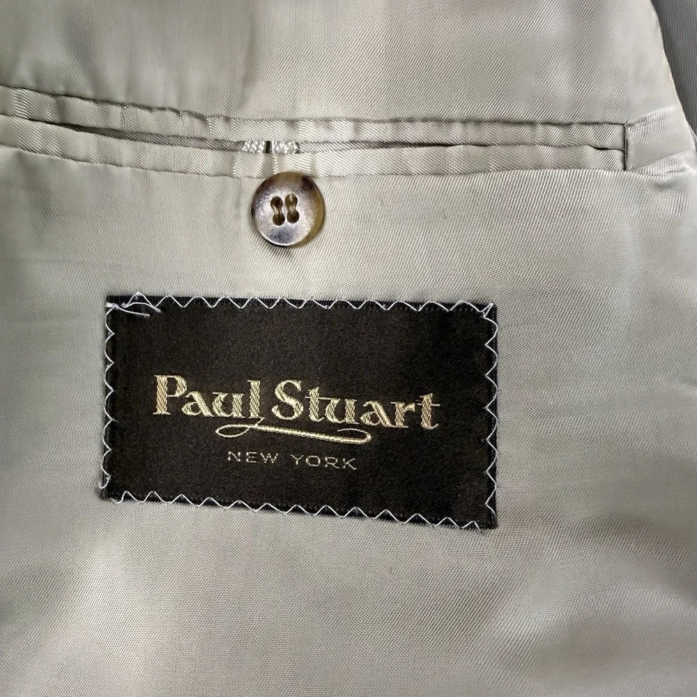 Paul Stuart Mens 40L Navy Pinstripe Wool Blazer Sport Coat Semi Tall Canada